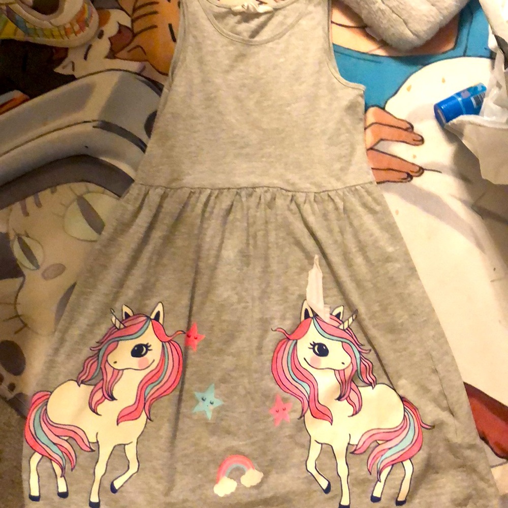 Gray unicorn dress
